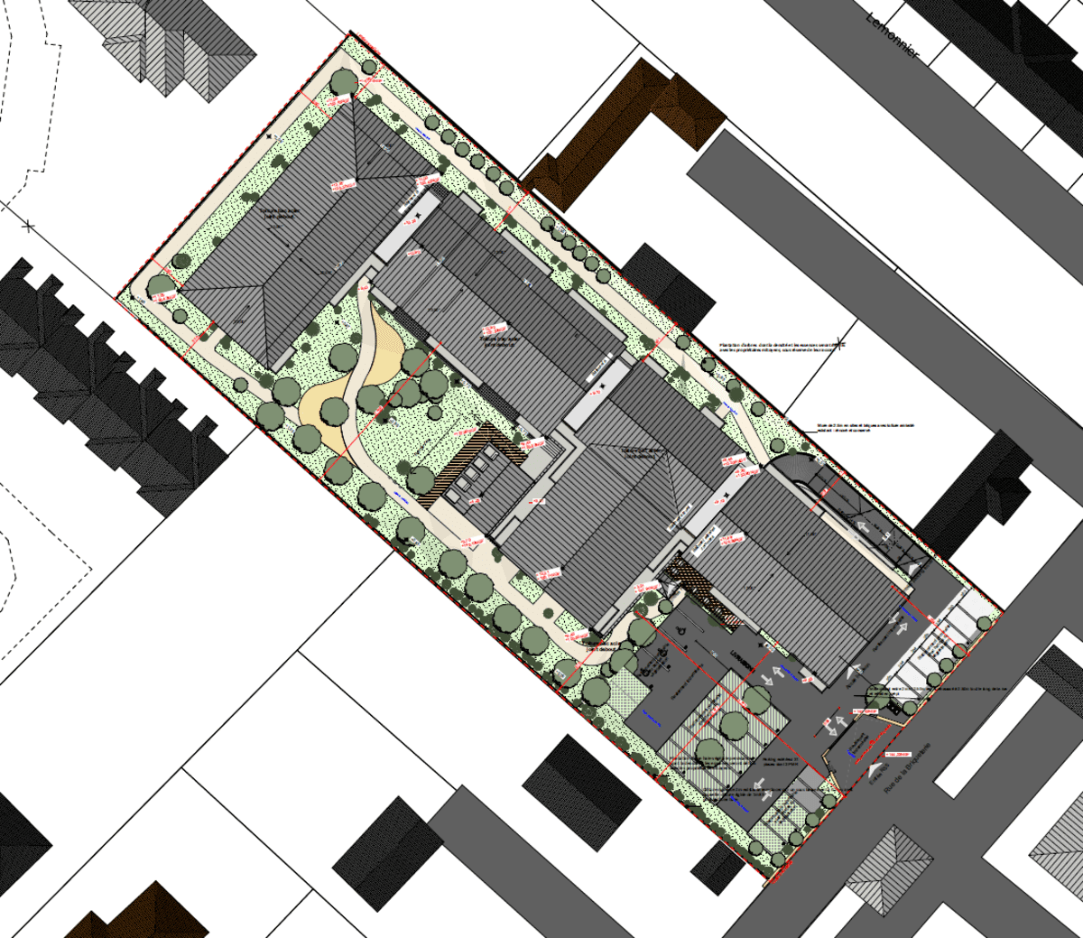 Plan de masse RSS La Briqueterie Yvetot 76190